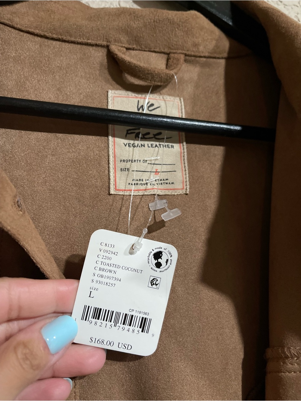 Free People | NWT! We The Free Fringe Out Vegan Suede Jacket - Picture 5 of 6